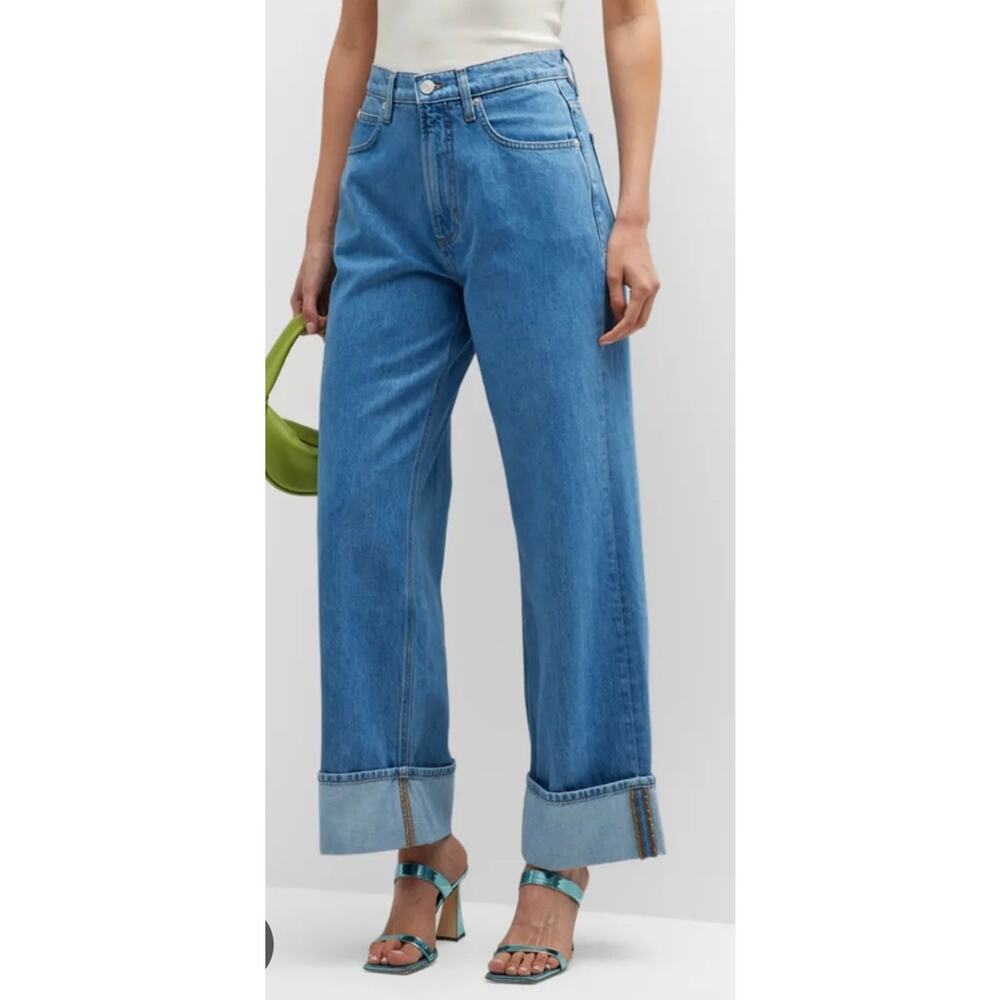 Frame - High Rise Wide Leg Jeans With Hem $284 Size 27